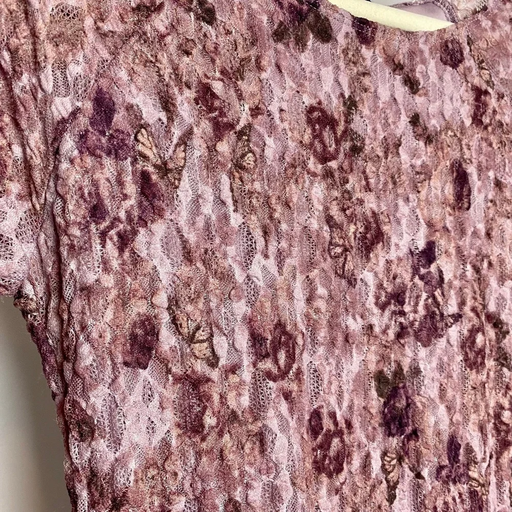 💙5/$15 Arizona Jean Company Y2K Coquette Pink Floral Butterfly Long Sleeve Small